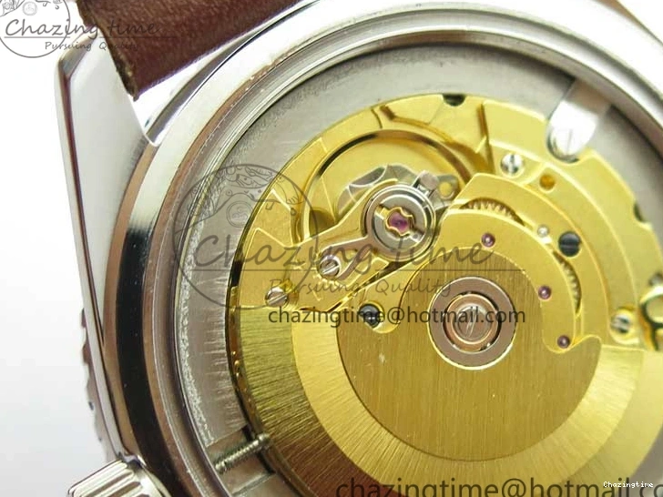 0408 Vintage Seamaster 300 Date T SS B12 Black Dial On Brown Leather Strap A2836 (Free Nylon Strap) WeatherProof 7911